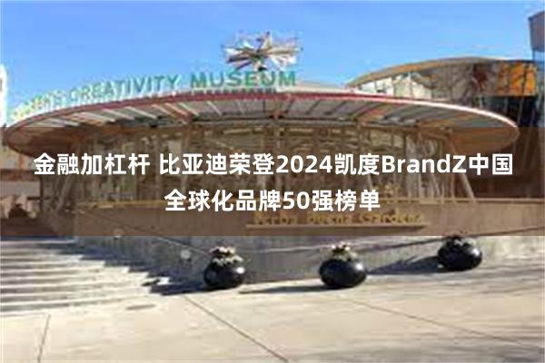 金融加杠杆 比亚迪荣登2024凯度BrandZ中国全球化品牌50强榜单