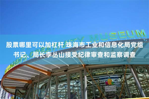 股票哪里可以加杠杆 珠海市工业和信息化局党组书记、局长李丛山接受纪律审查和监察调查