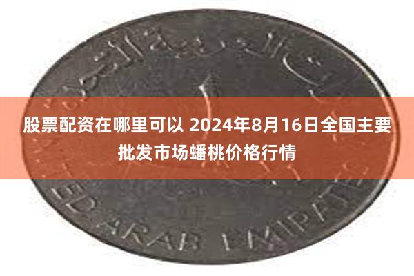 股票配资在哪里可以 2024年8月16日全国主要批发市场蟠桃价格行情