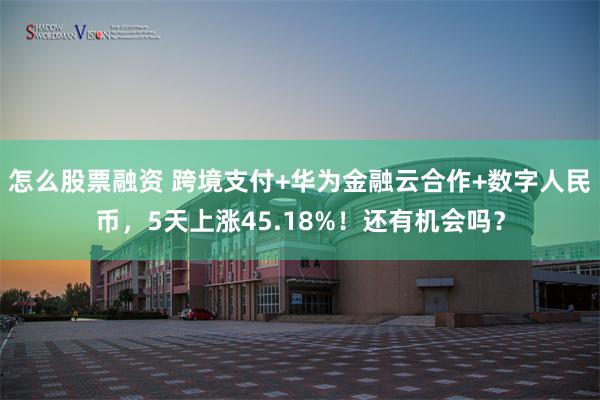 怎么股票融资 跨境支付+华为金融云合作+数字人民币，5天上涨45.18%！还有机会吗？