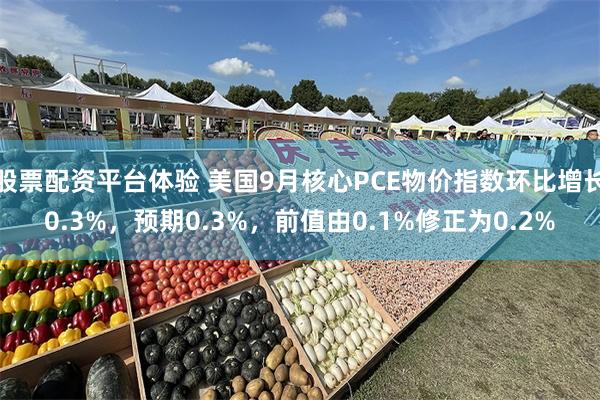 股票配资平台体验 美国9月核心PCE物价指数环比增长0.3%，预期0.3%，前值由0.1%修正为0.2%